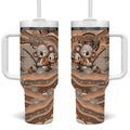 Personalised Australia Father's Day Tumbler With Handle Koality Dad Fishing Aboriginal Dot Art