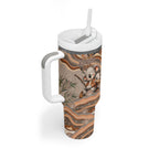 Personalised Australia Father's Day Tumbler With Handle Koality Dad Fishing Aboriginal Dot Art