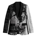 Personalised New Zealand Father's Day Blazer Papa Kiwi Bird Tribal Pattern