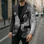 Personalised New Zealand Father's Day Blazer Papa Kiwi Bird Tribal Pattern