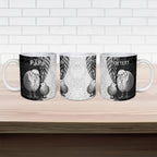 Personalised New Zealand Father's Day Ceramic Mug Papa Kiwi Bird Tribal Pattern