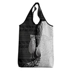 Personalised New Zealand Father's Day Grocery Bag Papa Kiwi Bird Tribal Pattern