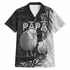 Personalised New Zealand Father's Day Hawaiian Shirt Papa Kiwi Bird Tribal Pattern