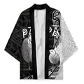 Personalised New Zealand Father's Day Kimono Papa Kiwi Bird Tribal Pattern