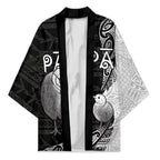 Personalised New Zealand Father's Day Kimono Papa Kiwi Bird Tribal Pattern