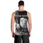 Personalised New Zealand Father's Day Men Tank Top Papa Kiwi Bird Tribal Pattern