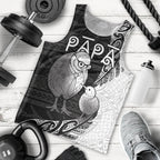 Personalised New Zealand Father's Day Men Tank Top Papa Kiwi Bird Tribal Pattern