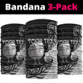 Personalised New Zealand Father's Day Neck Gaiter Papa Kiwi Bird Tribal Pattern