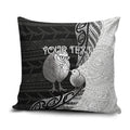 Personalised New Zealand Father's Day Pillow Cover Papa Kiwi Bird Tribal Pattern