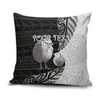 Personalised New Zealand Father's Day Pillow Cover Papa Kiwi Bird Tribal Pattern