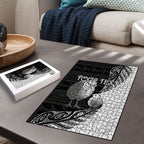 Personalised New Zealand Father's Day Puzzle Papa Kiwi Bird Tribal Pattern
