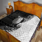 Personalised New Zealand Father's Day Quilt Papa Kiwi Bird Tribal Pattern