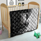 Personalised New Zealand Father's Day Quilt Papa Kiwi Bird Tribal Pattern