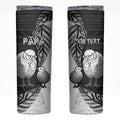 Personalised New Zealand Father's Day Skinny Tumbler Papa Kiwi Bird Tribal Pattern