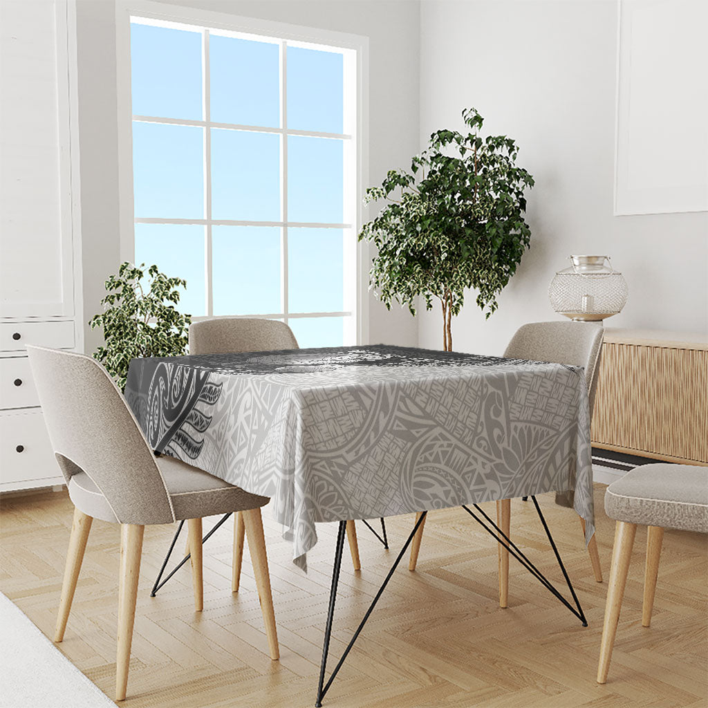 Personalised New Zealand Father's Day Tablecloth Papa Kiwi Bird Tribal Pattern