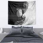 Personalised New Zealand Father's Day Tapestry Papa Kiwi Bird Tribal Pattern