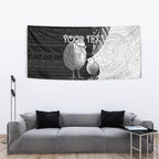Personalised New Zealand Father's Day Tapestry Papa Kiwi Bird Tribal Pattern