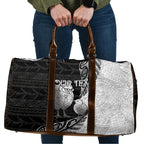 Personalised New Zealand Father's Day Travel Bag Papa Kiwi Bird Tribal Pattern