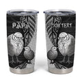 Personalised New Zealand Father's Day Tumbler Cup Papa Kiwi Bird Tribal Pattern