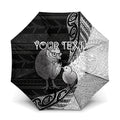 Personalised New Zealand Father's Day Umbrella Papa Kiwi Bird Tribal Pattern