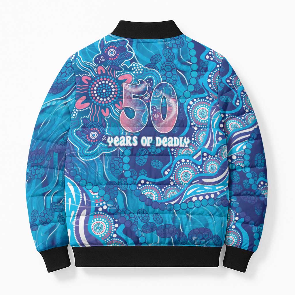 NAIDOC Week 2026 Bomber Puffer Jacket Turtle Dream On The Waves