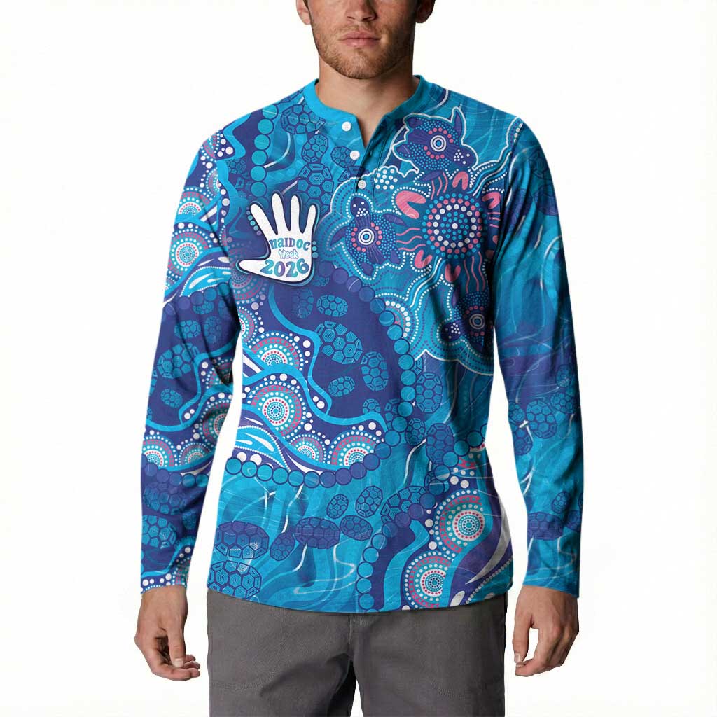 NAIDOC Week 2026 Button Sweatshirt Turtle Dream On The Waves