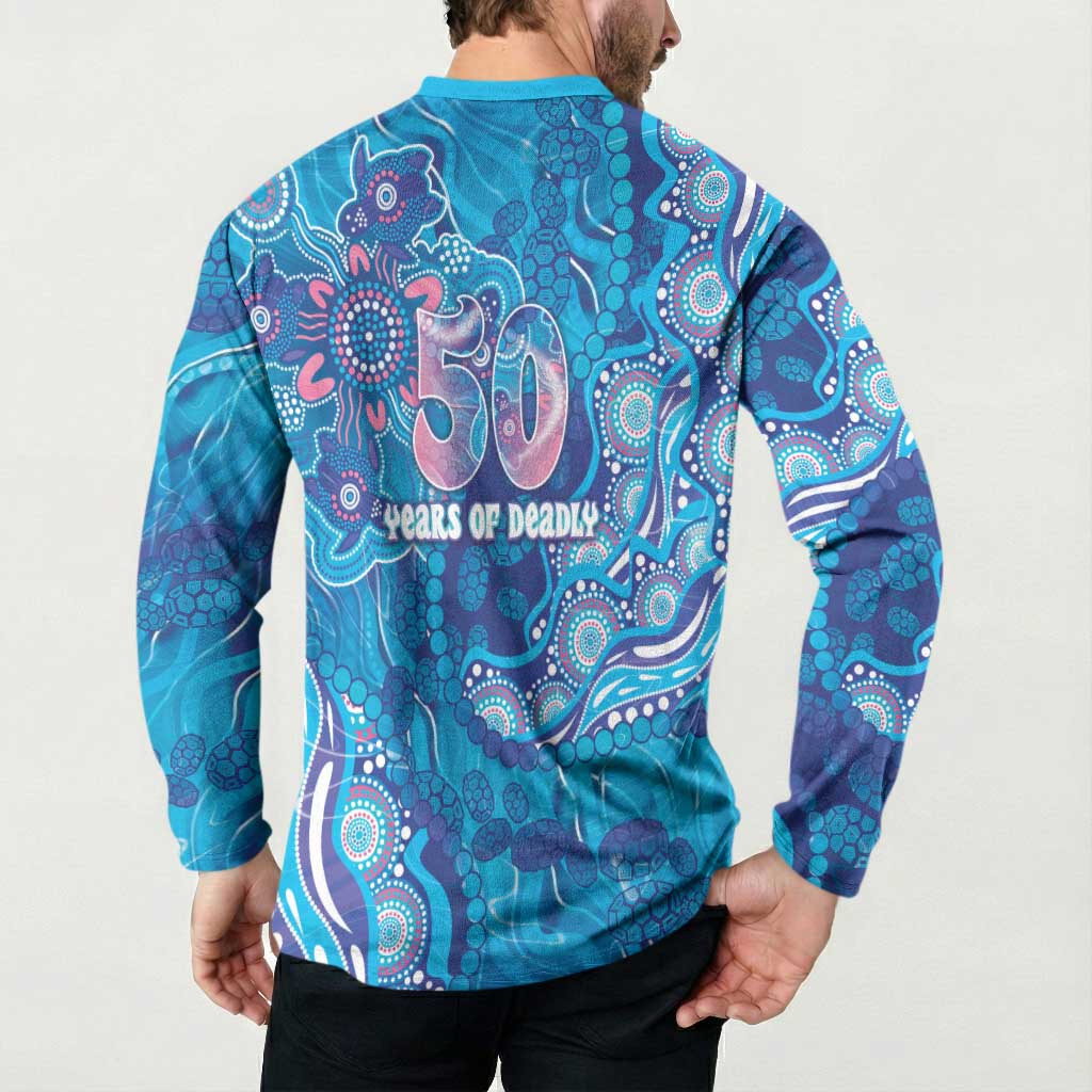 NAIDOC Week 2026 Button Sweatshirt Turtle Dream On The Waves