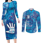 NAIDOC Week 2026 Couples Matching Long Sleeve Bodycon Dress and Long Sleeve Button Shirt Turtle Dream On The Waves