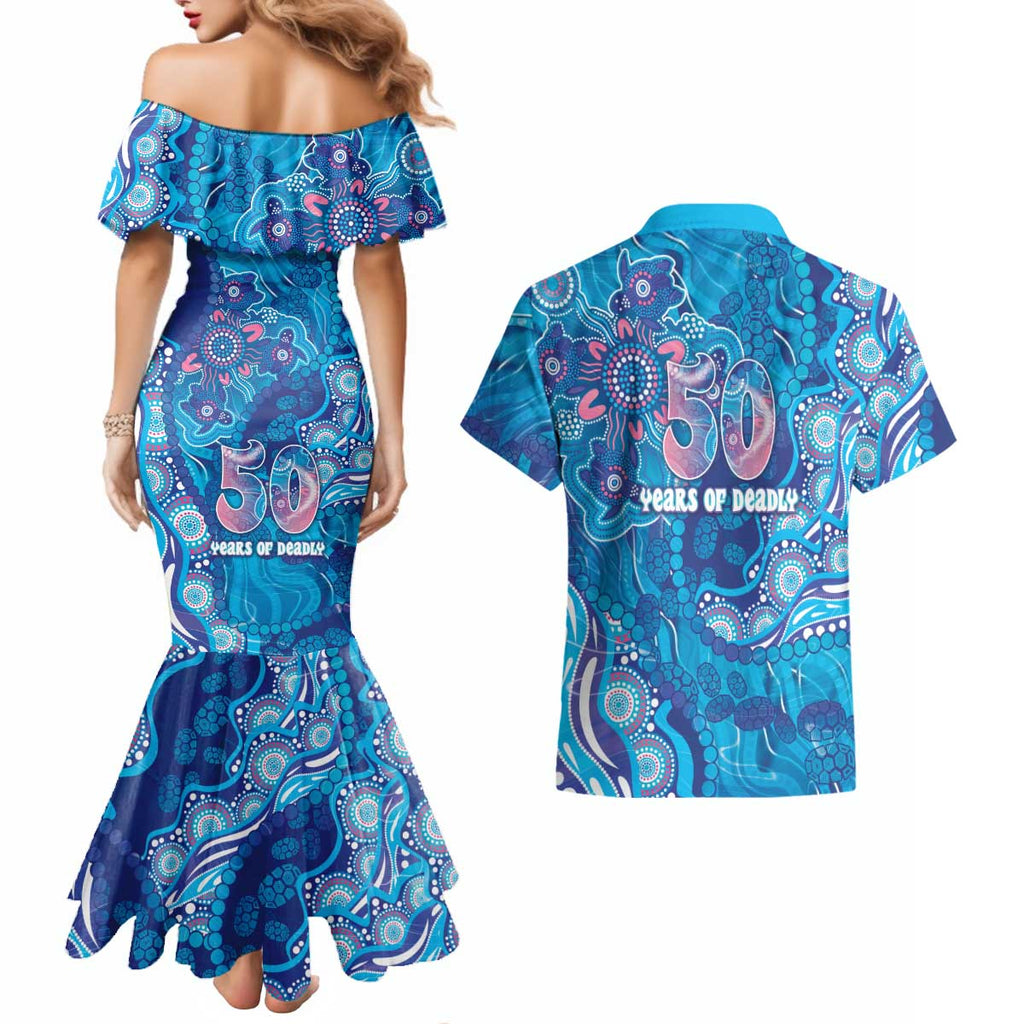 NAIDOC Week 2026 Couples Matching Mermaid Dress and Hawaiian Shirt Turtle Dream On The Waves