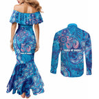 NAIDOC Week 2026 Couples Matching Mermaid Dress and Long Sleeve Button Shirt Turtle Dream On The Waves