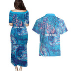 NAIDOC Week 2026 Couples Matching Puletasi and Hawaiian Shirt Turtle Dream On The Waves