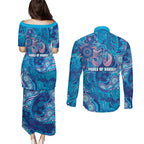 NAIDOC Week 2026 Couples Matching Puletasi and Long Sleeve Button Shirt Turtle Dream On The Waves