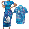 NAIDOC Week 2026 Couples Matching Short Sleeve Bodycon Dress and Hawaiian Shirt Turtle Dream On The Waves