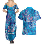 NAIDOC Week 2026 Couples Matching Summer Maxi Dress and Hawaiian Shirt Turtle Dream On The Waves