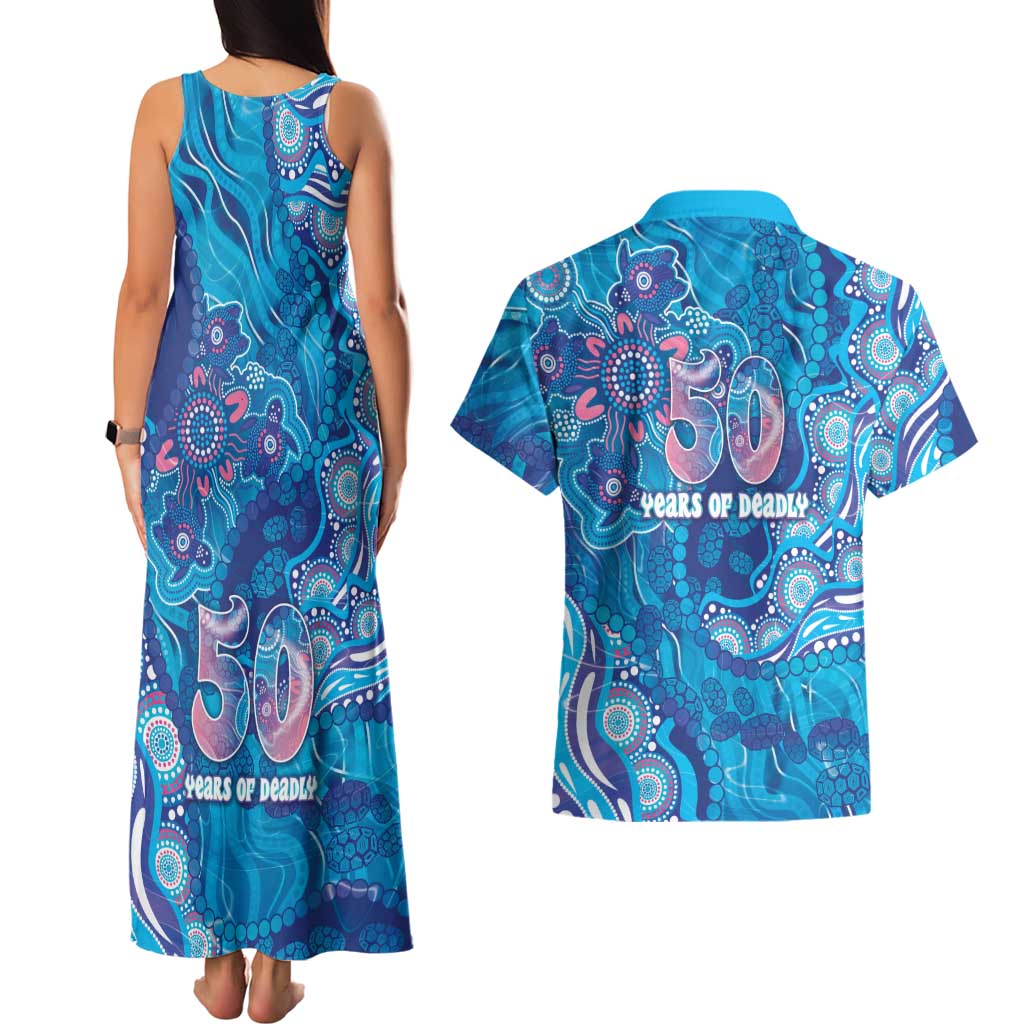 NAIDOC Week 2026 Couples Matching Tank Maxi Dress and Hawaiian Shirt Turtle Dream On The Waves
