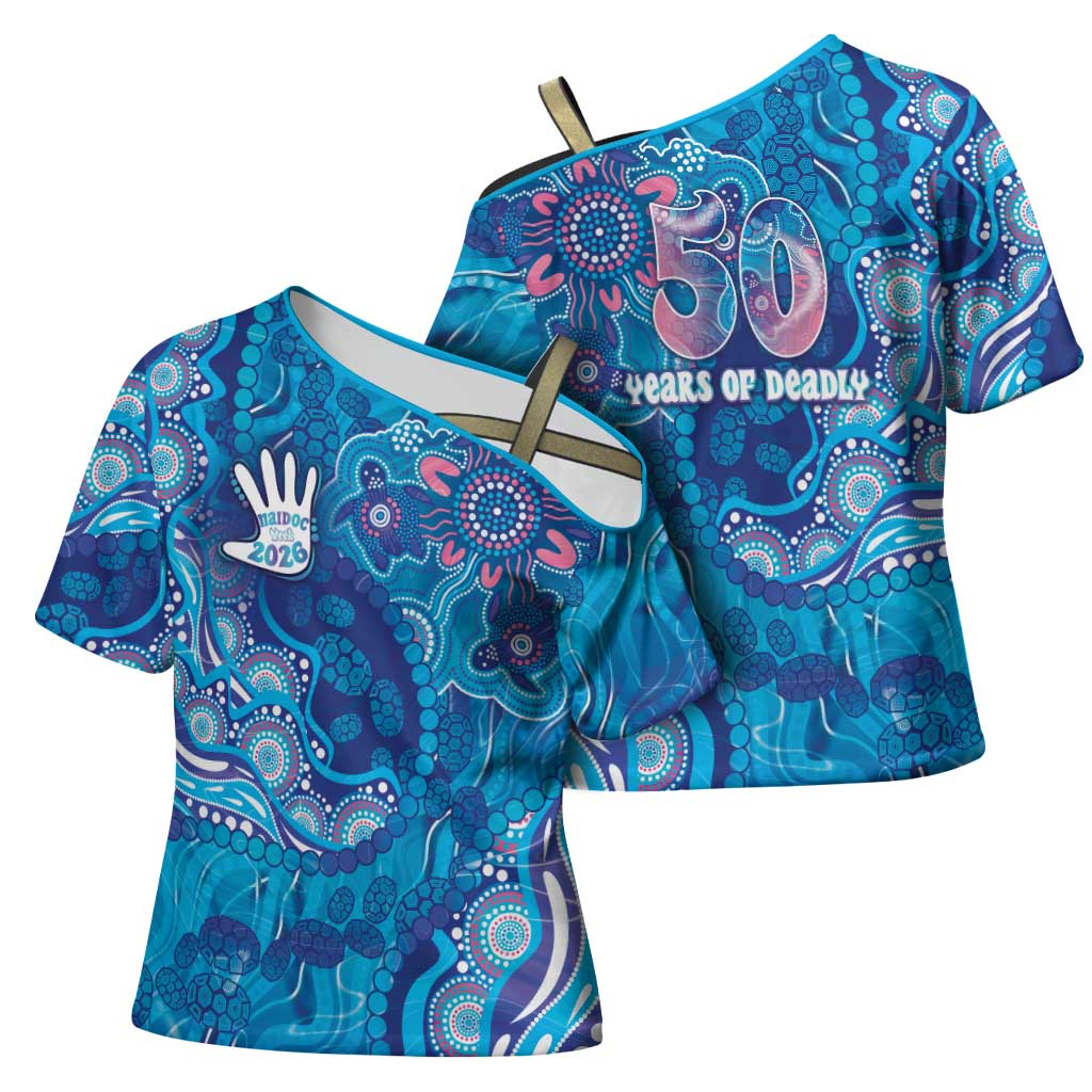 NAIDOC Week 2026 Cross Shoulder Shirt Turtle Dream On The Waves