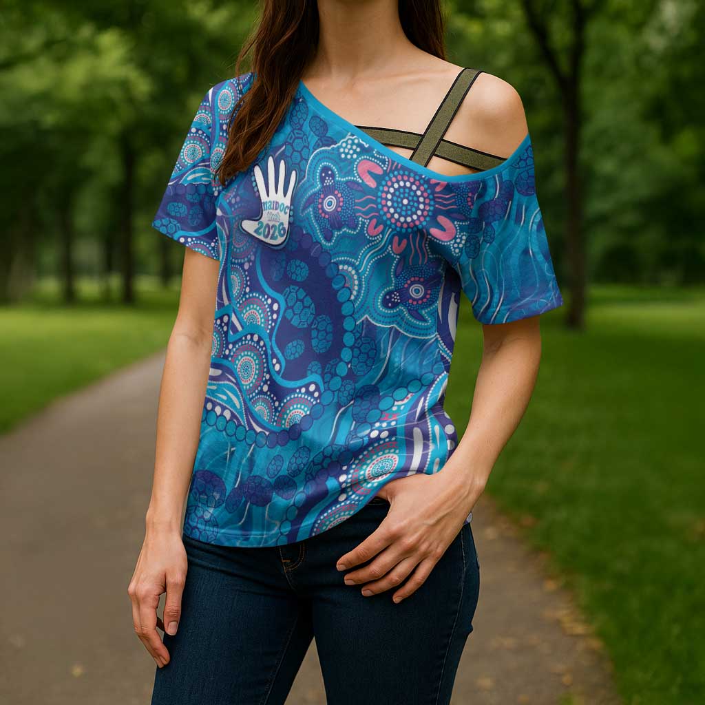 NAIDOC Week 2026 Cross Shoulder Shirt Turtle Dream On The Waves