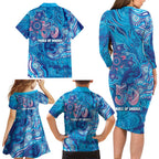 NAIDOC Week 2026 Family Matching Long Sleeve Bodycon Dress and Hawaiian Shirt Turtle Dream On The Waves