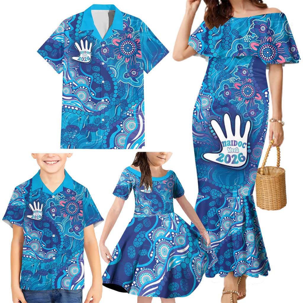 NAIDOC Week 2026 Family Matching Mermaid Dress and Hawaiian Shirt Turtle Dream On The Waves