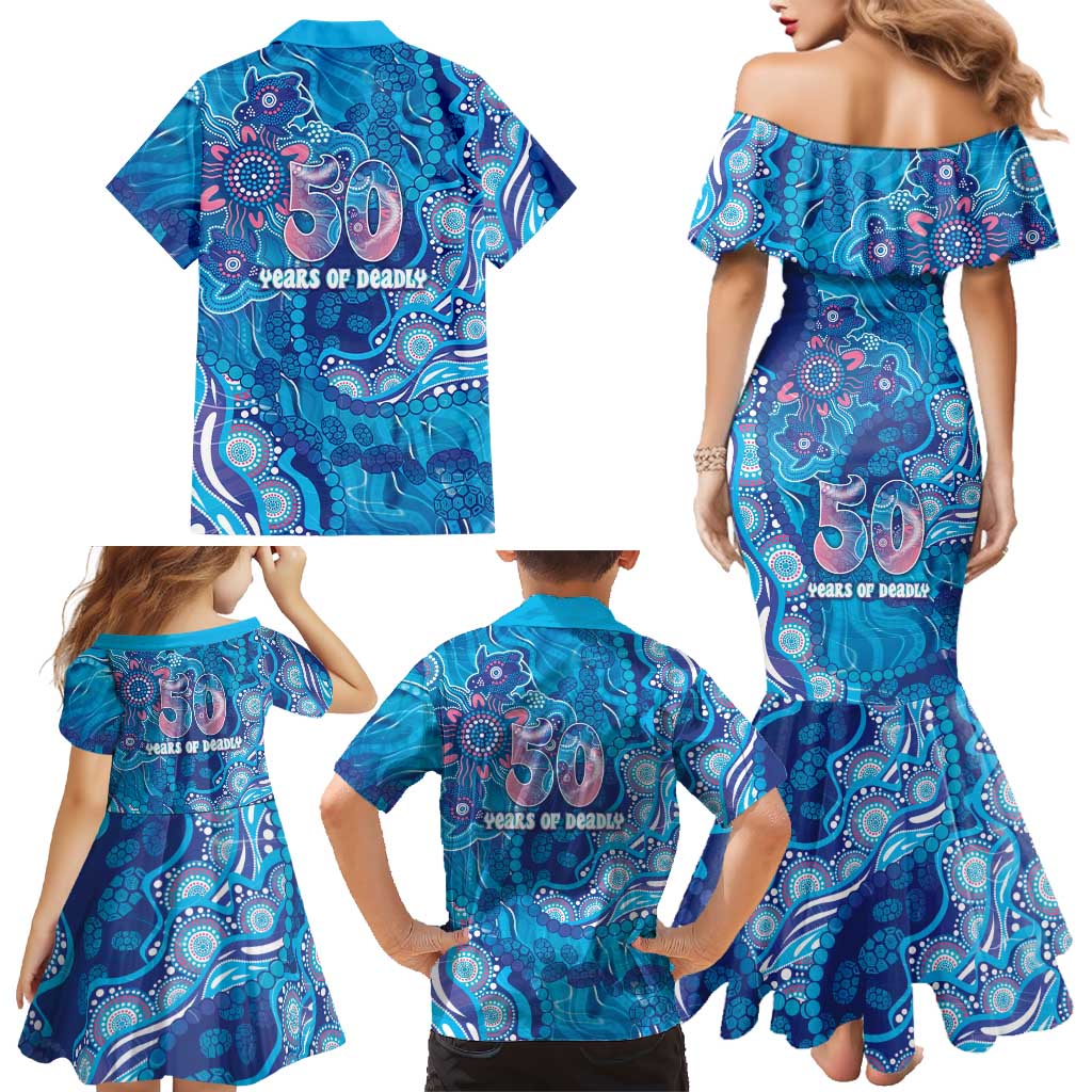 NAIDOC Week 2026 Family Matching Mermaid Dress and Hawaiian Shirt Turtle Dream On The Waves