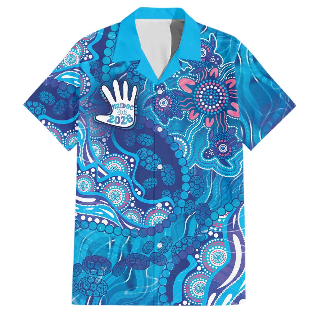 NAIDOC Week 2026 Family Matching Off The Shoulder Long Sleeve Dress and Hawaiian Shirt Turtle Dream On The Waves