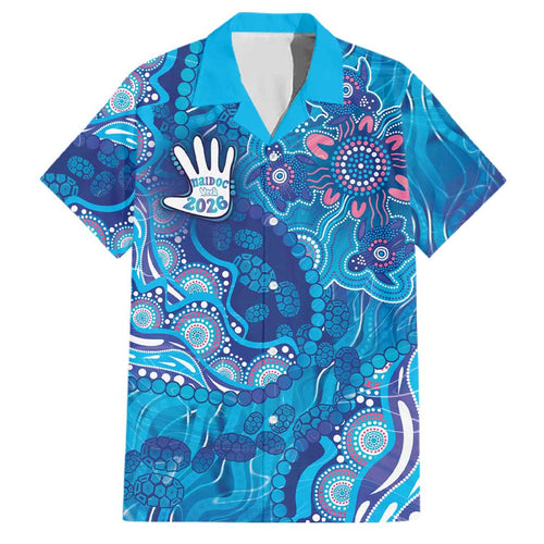 NAIDOC Week 2026 Family Matching Off Shoulder Short Dress and Hawaiian Shirt Turtle Dream On The Waves