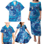NAIDOC Week 2026 Family Matching Puletasi and Hawaiian Shirt Turtle Dream On The Waves
