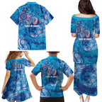 NAIDOC Week 2026 Family Matching Puletasi and Hawaiian Shirt Turtle Dream On The Waves