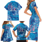 NAIDOC Week 2026 Family Matching Short Sleeve Bodycon Dress and Hawaiian Shirt Turtle Dream On The Waves
