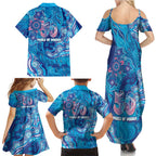 NAIDOC Week 2026 Family Matching Summer Maxi Dress and Hawaiian Shirt Turtle Dream On The Waves