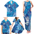 NAIDOC Week 2026 Family Matching Tank Maxi Dress and Hawaiian Shirt Turtle Dream On The Waves
