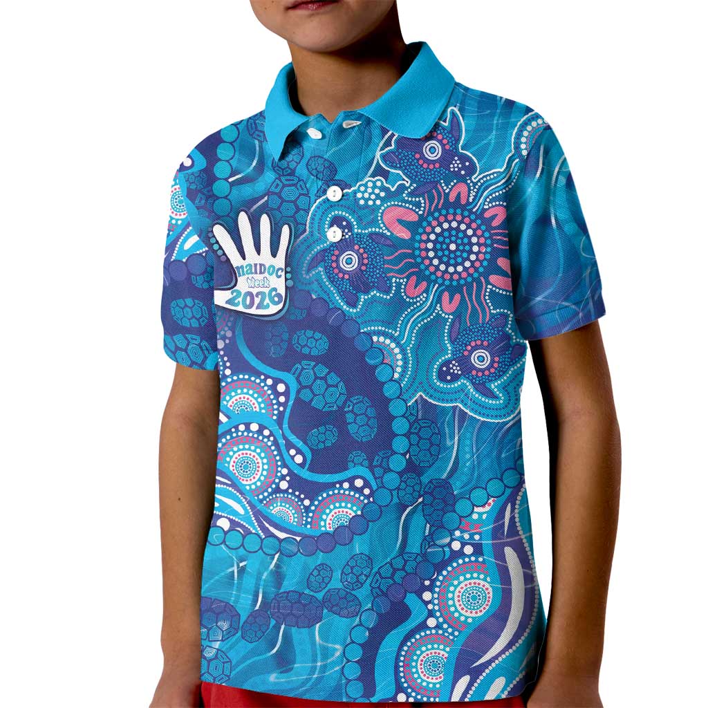 NAIDOC Week 2026 Kid Polo Shirt Turtle Dream On The Waves