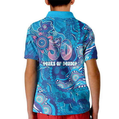 NAIDOC Week 2026 Kid Polo Shirt Turtle Dream On The Waves