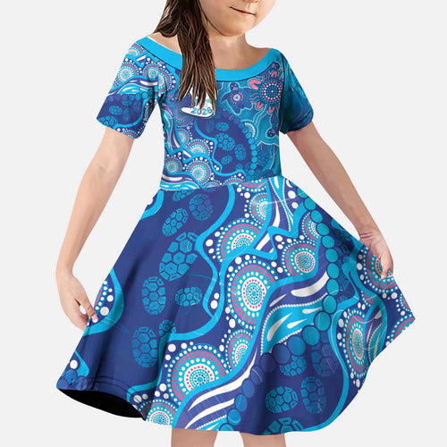 NAIDOC Week 2026 Kid Short Sleeve Dress Turtle Dream On The Waves